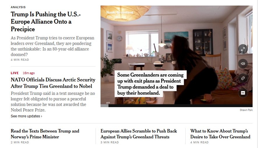 The President Is Threatening War With Denmark Because Norway Didn’t Give Him an Award–Coachella Valley Independent’s Indy Digest: Jan. 19, 2026